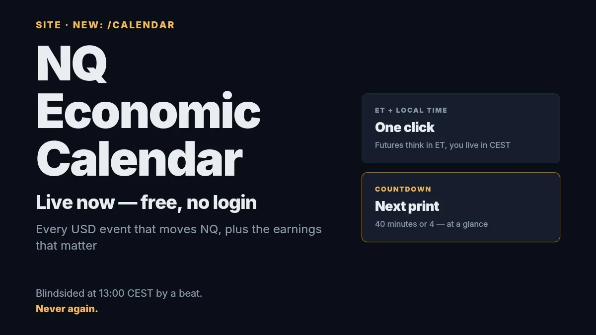 I Got Blindsided at 13:00 CEST. So I Built a Calendar.