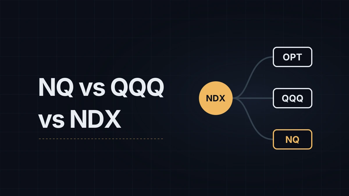 NQ vs QQQ vs NDX: One Index, Three Instruments and What Each Costs to Trade