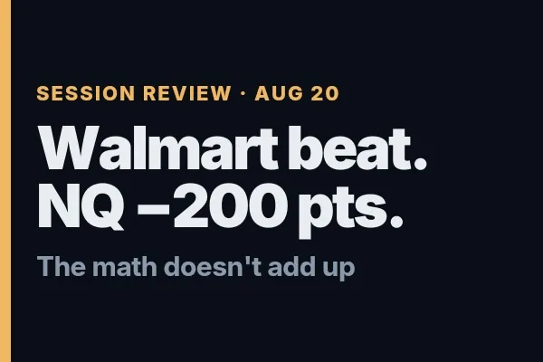 Walmart Beat Its Numbers and NQ Dropped 200 Points — the Math Doesn't Add Up