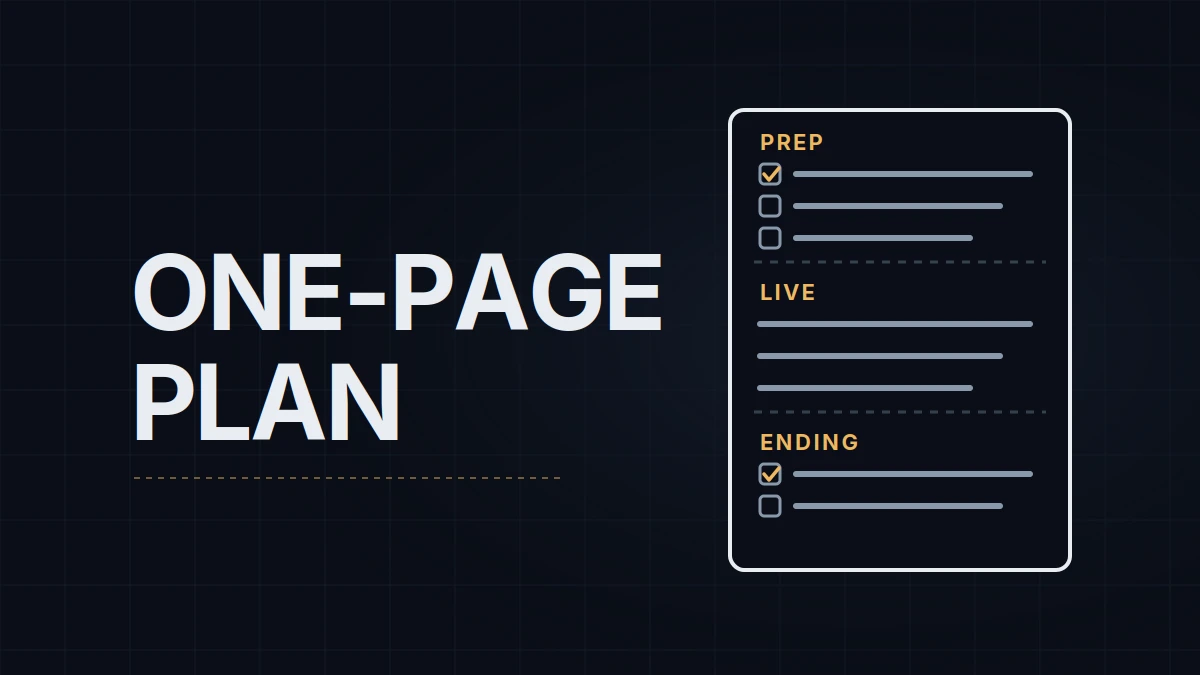 Trading Plan Template: One Page for Pre-Session, Live and Ending, and Why No Trade Is a Valid Outcome